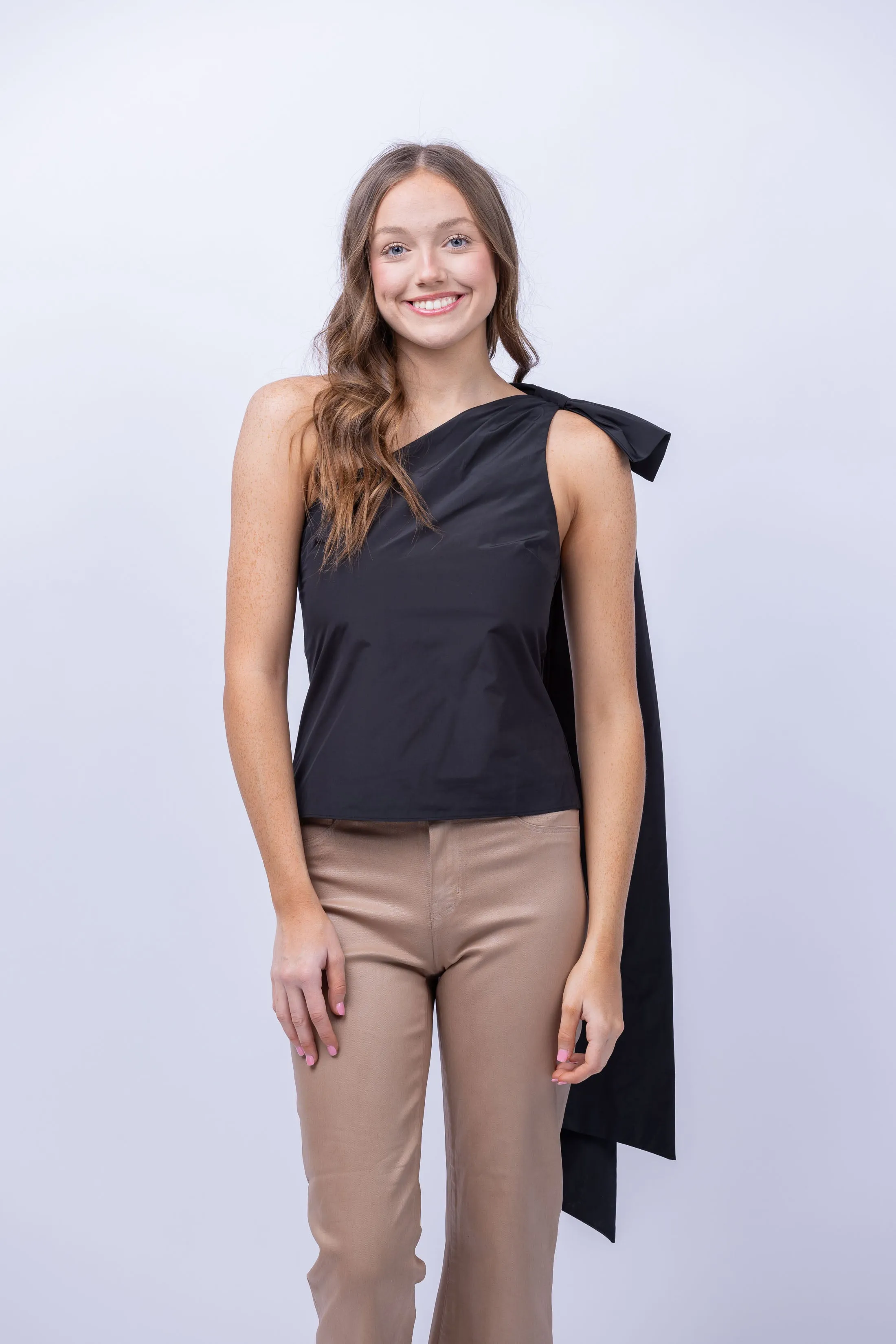 Amanda Uprichard Estrella Top in Black