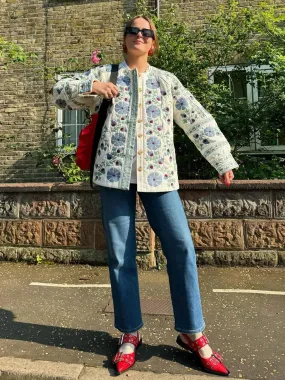 Back To School Sonicelife Women Elegant Flower Print O-neck With Belt Jacket Fashion Long Sleeve Single Breasted Coat 2024 Autumn Winter Warm Streetwear