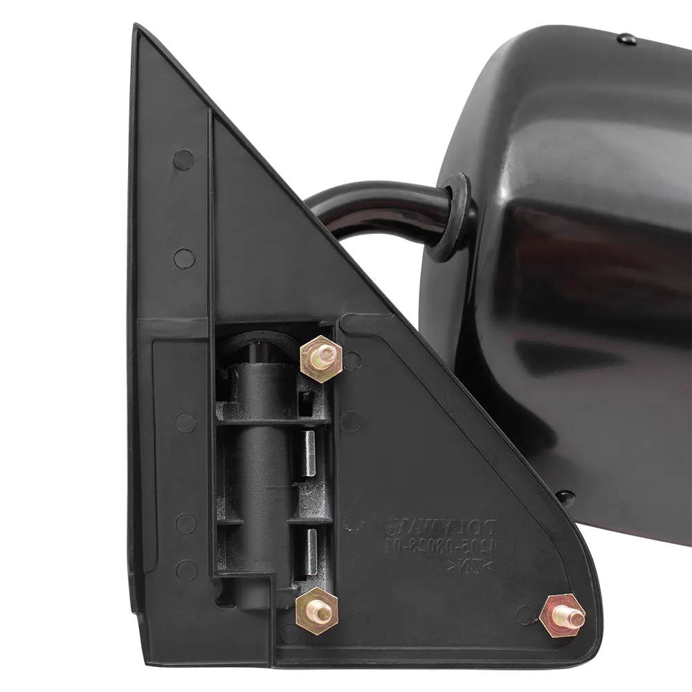 Brock Aftermarket Replacement Driver Left Manual Mirror Below Eyeline Paint To Match Black Compatible With 1988-2002 GM C/K Pickup