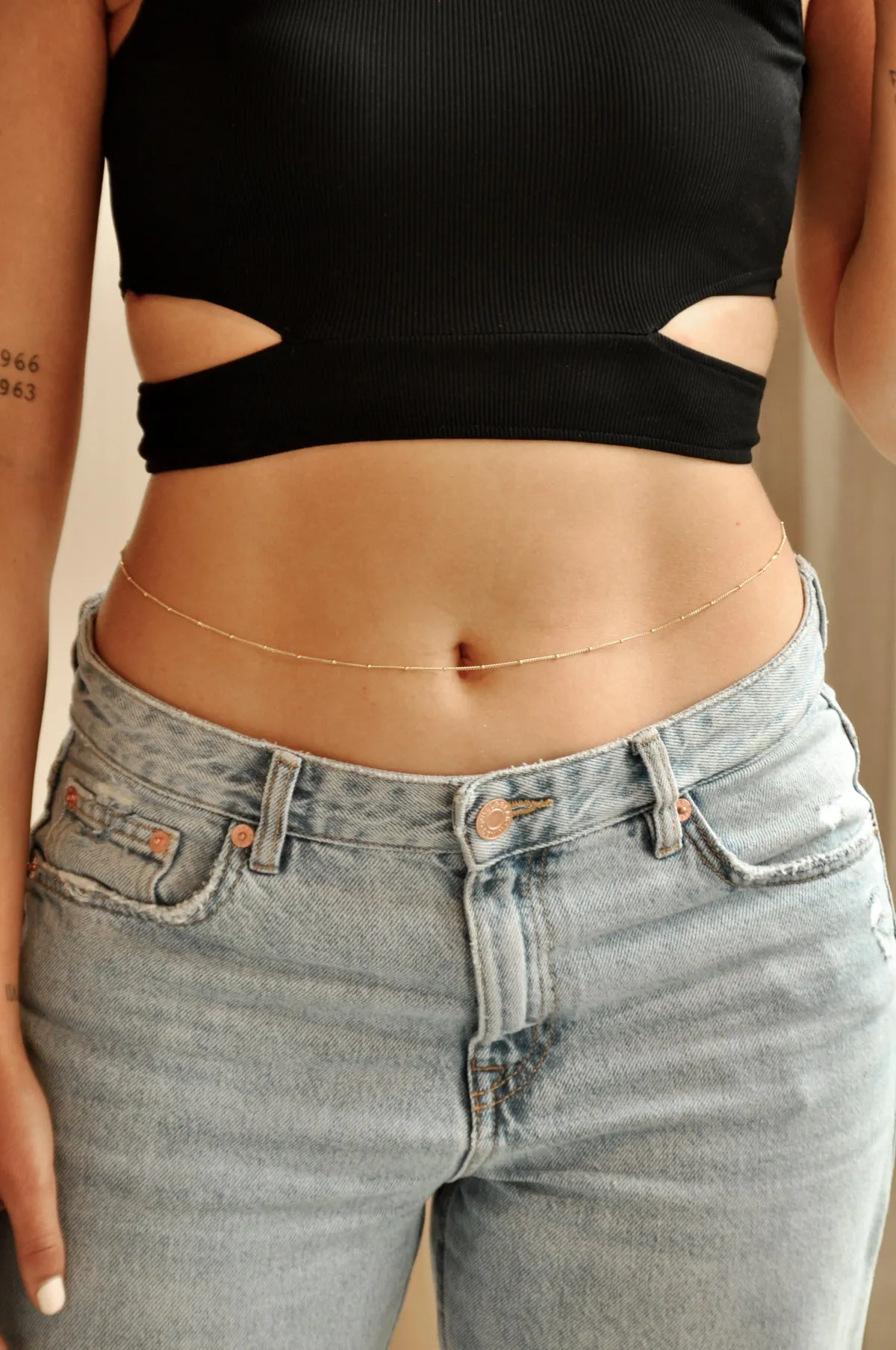 Classic island belly chain gold plated