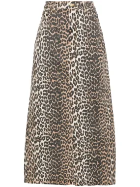 GANNI Maxi Slit Organic Cotton Skirt for Women