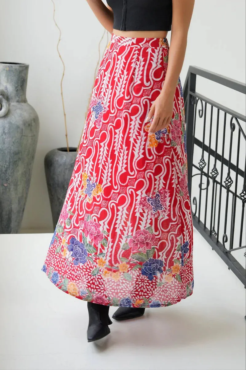 HAGEN BATIK MAXI SKIRT - APPLE PIE