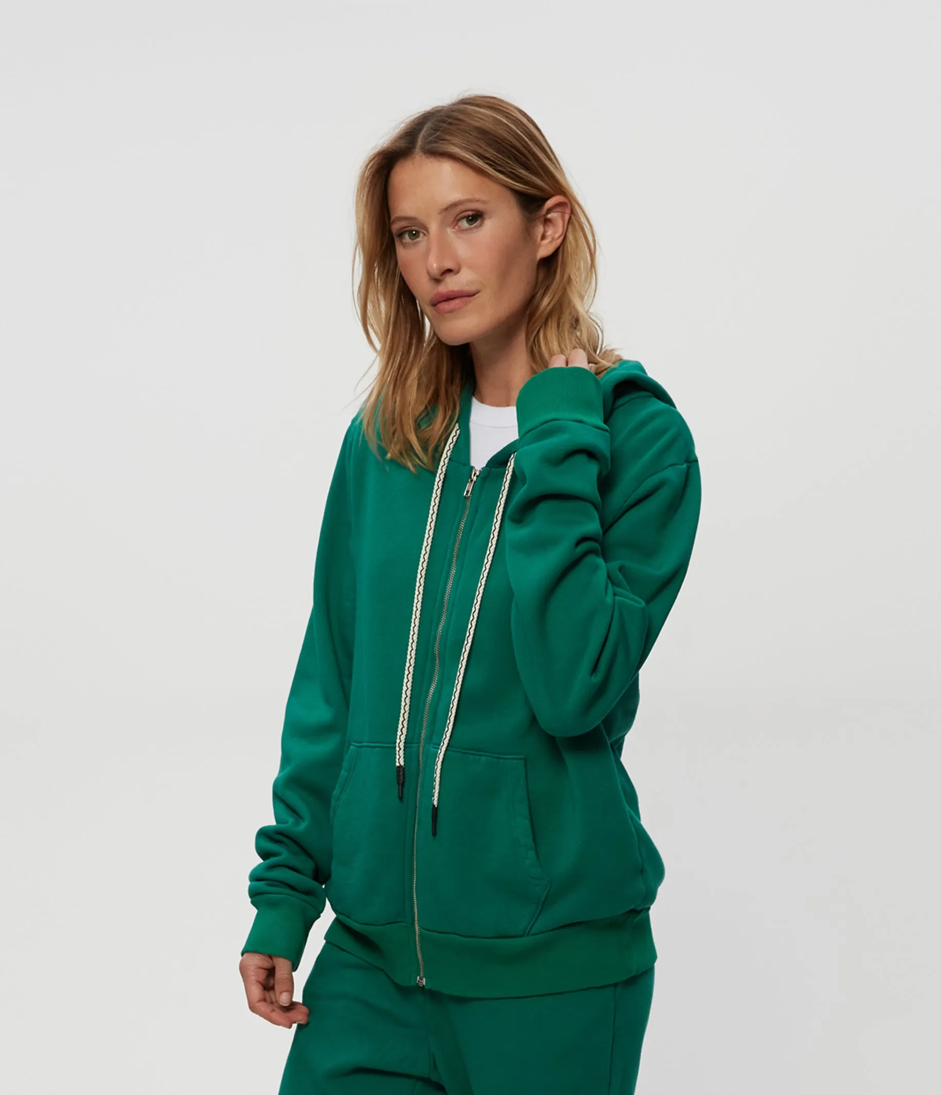 Harper Plush Terry Zip-Up Hoodie