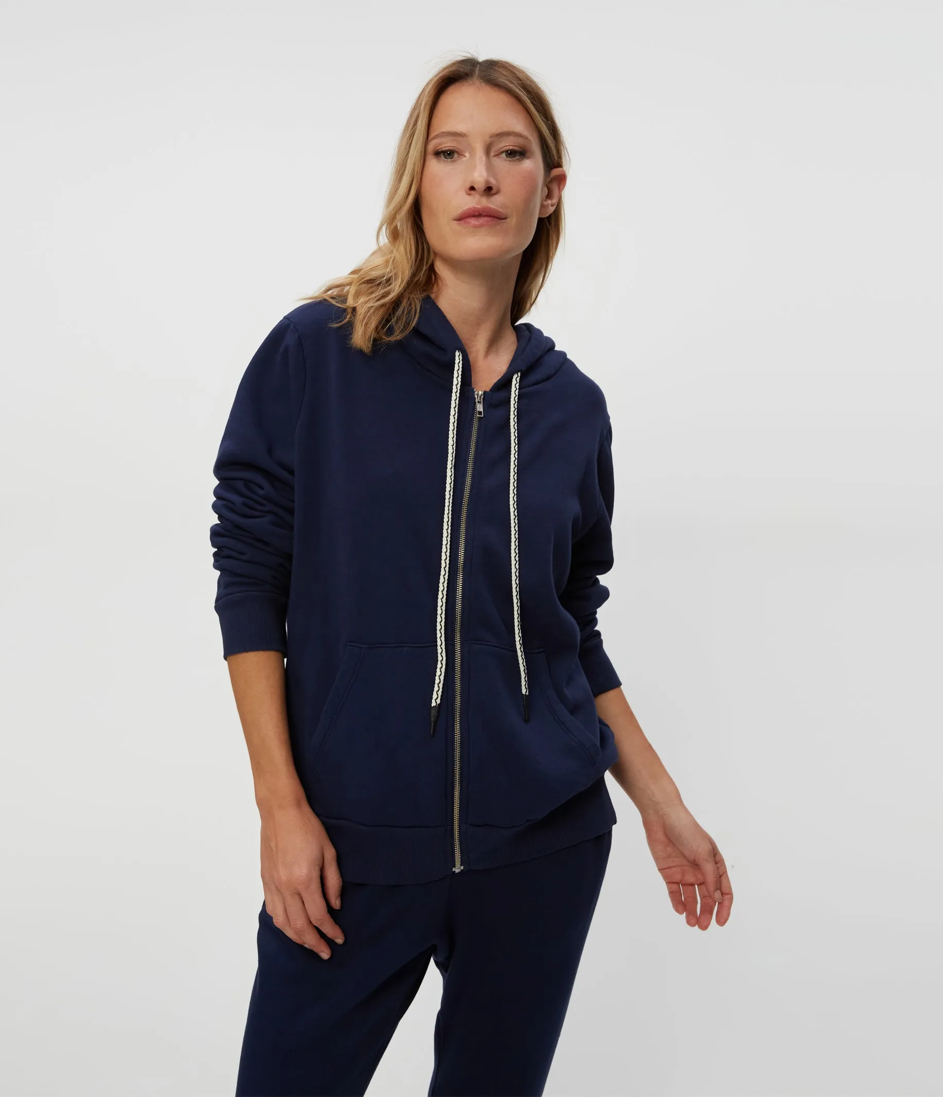 Harper Plush Terry Zip-Up Hoodie