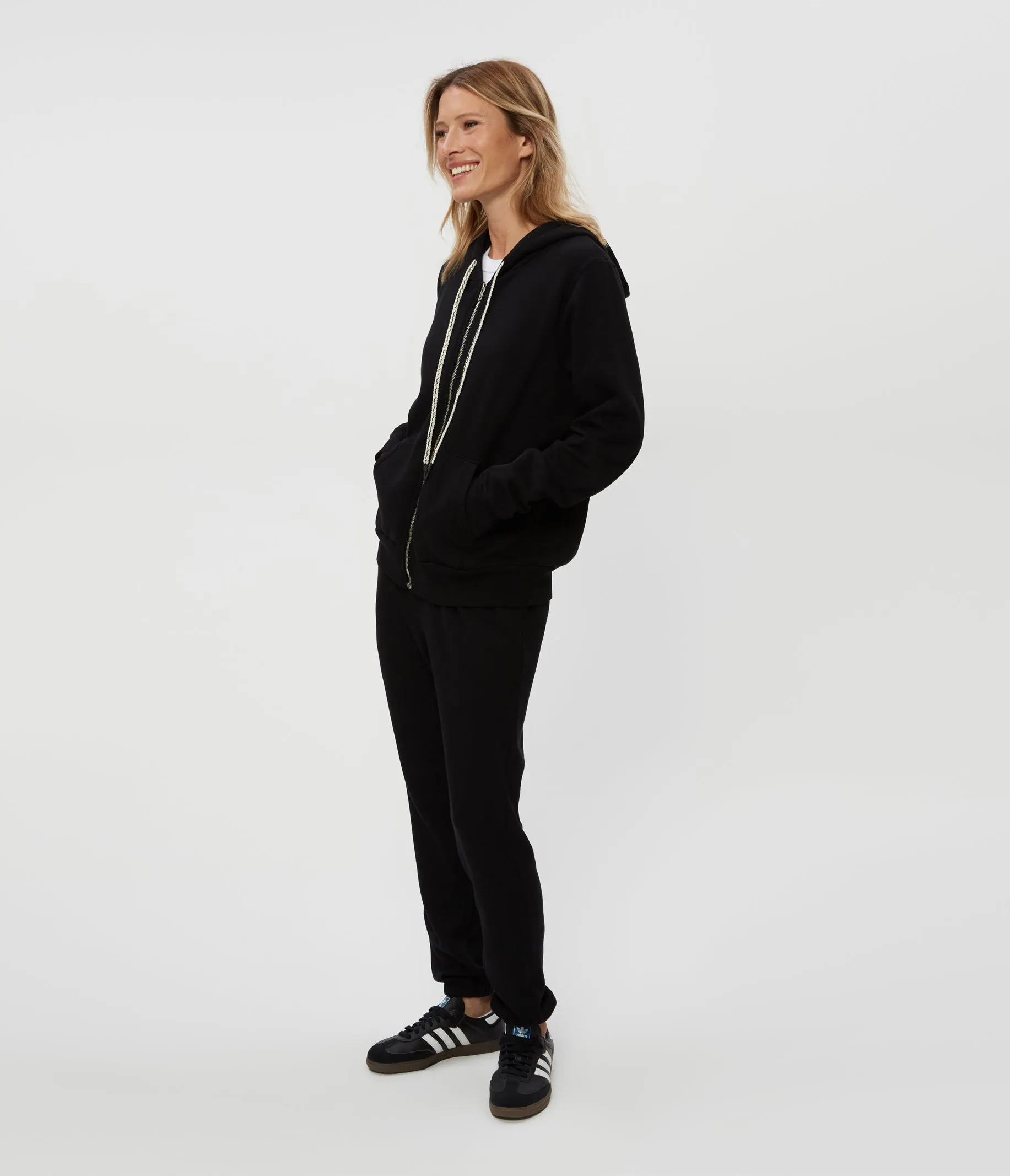 Harper Plush Terry Zip-Up Hoodie