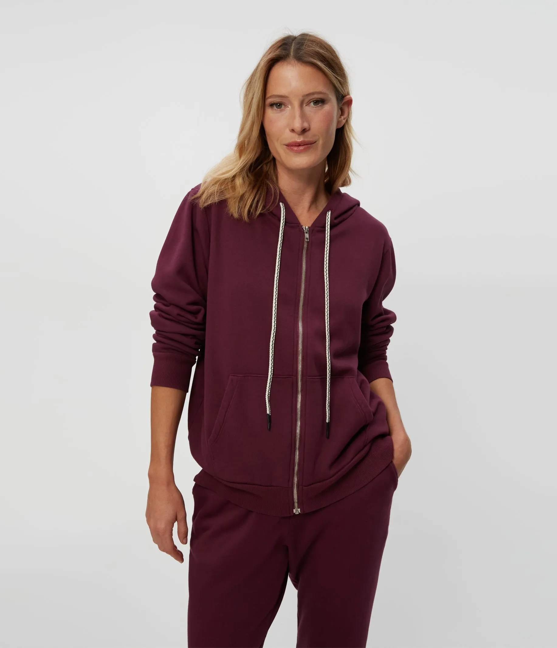 Harper Plush Terry Zip-Up Hoodie