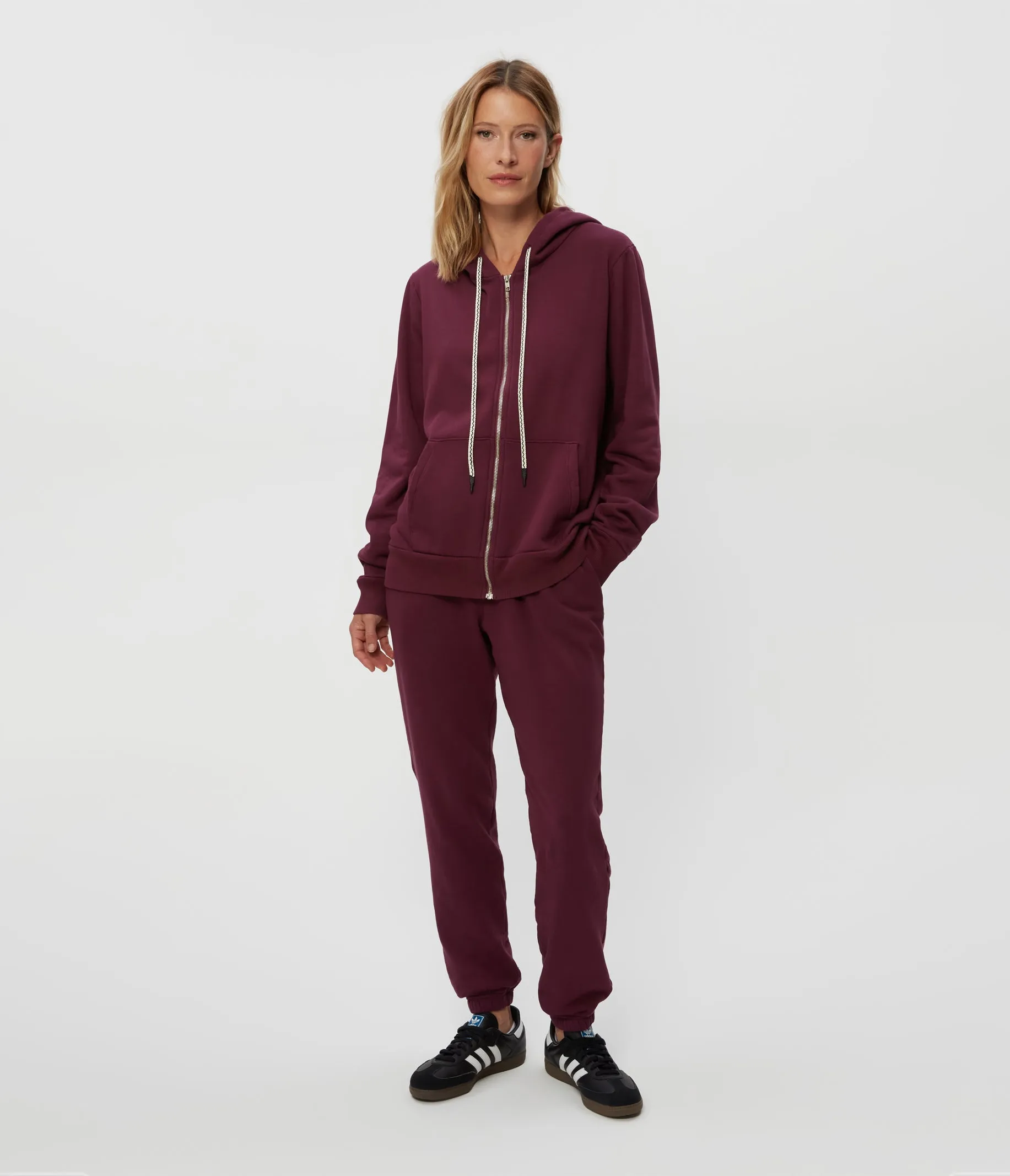 Harper Plush Terry Zip-Up Hoodie