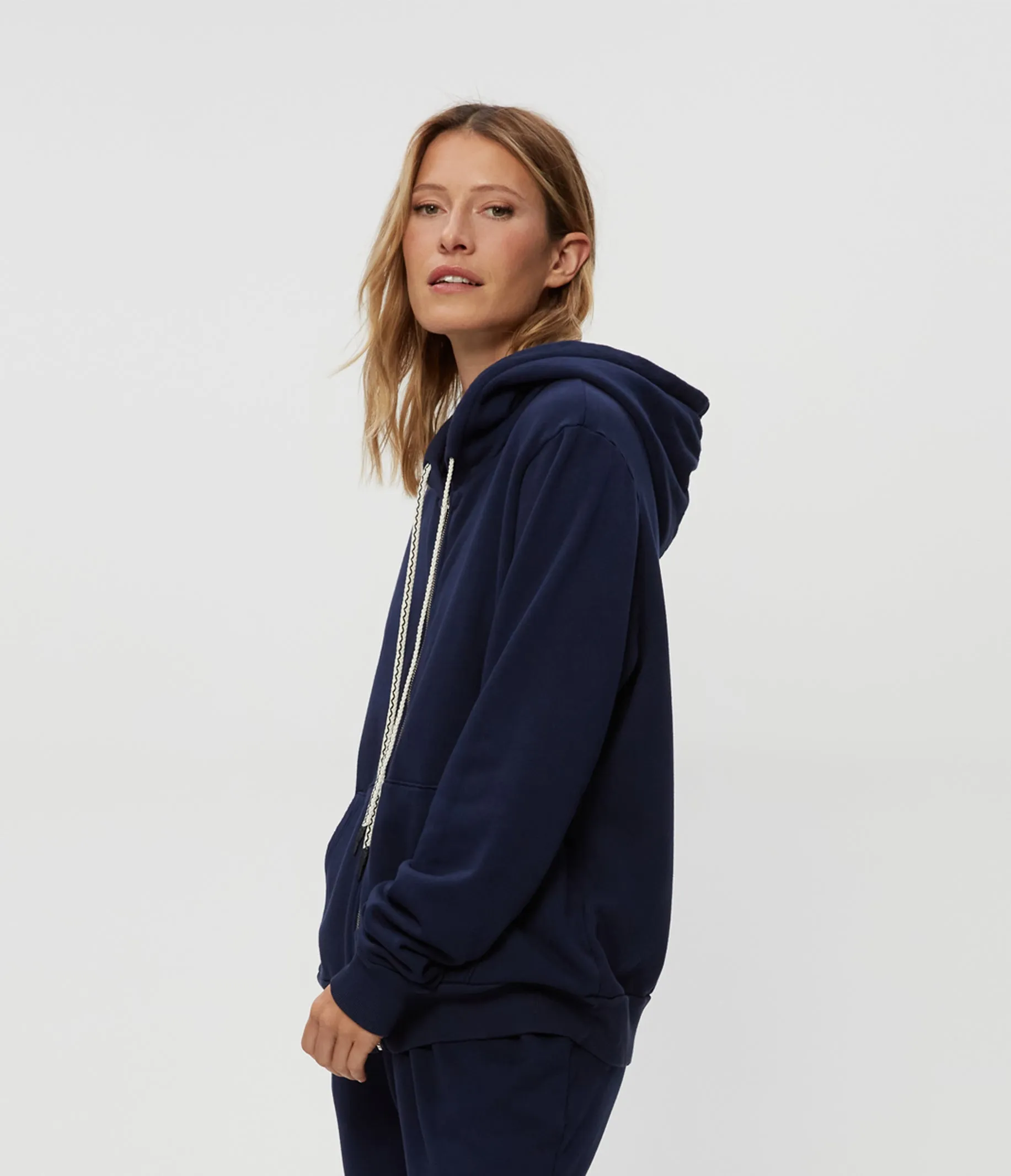 Harper Plush Terry Zip-Up Hoodie