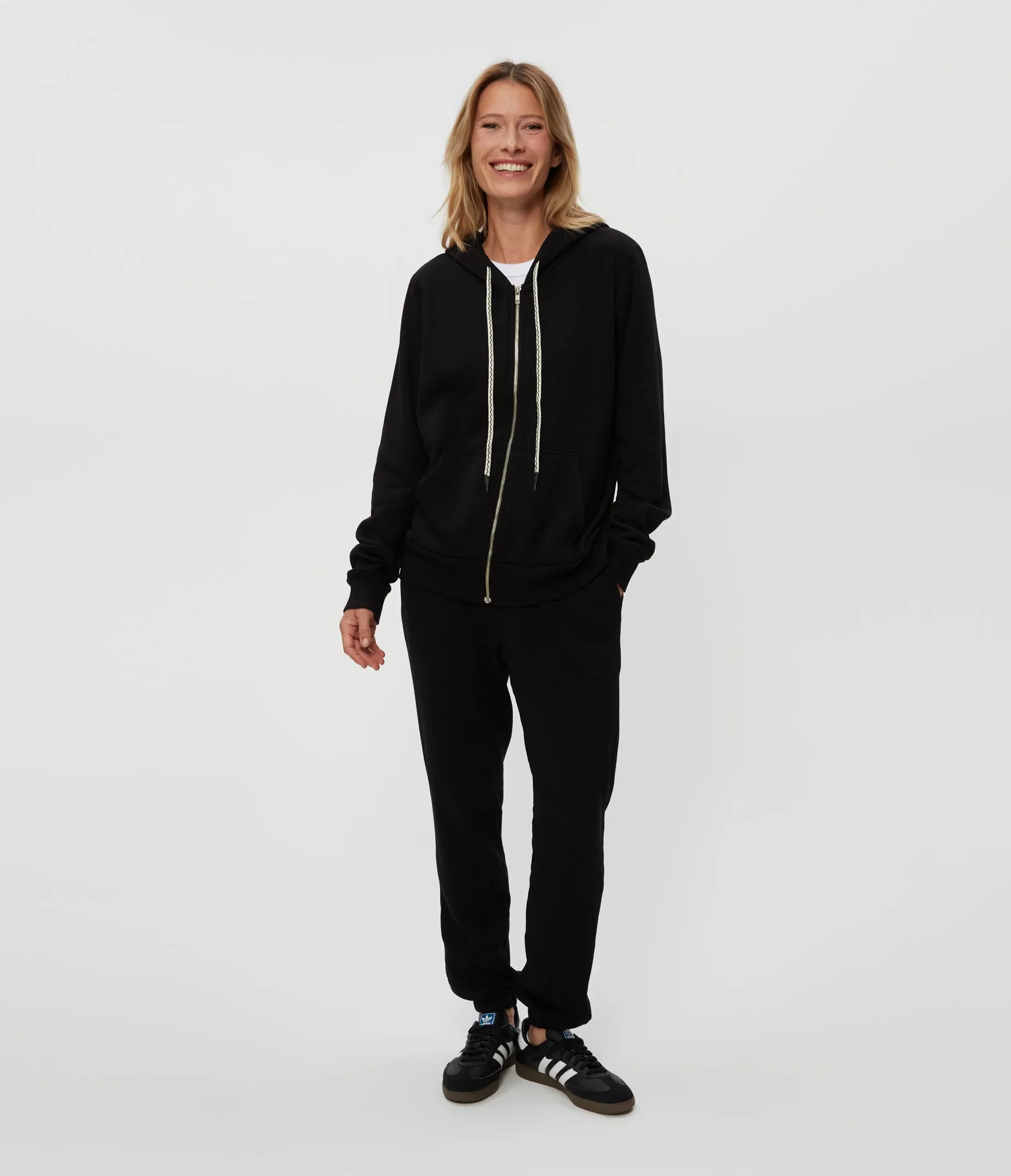 Harper Plush Terry Zip-Up Hoodie