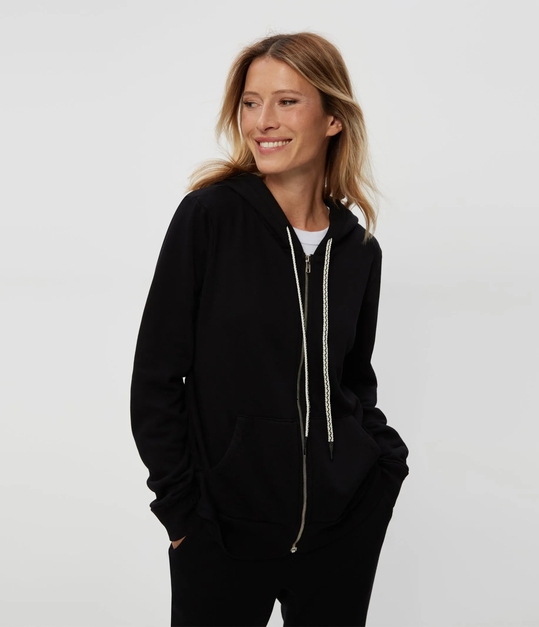 Harper Plush Terry Zip-Up Hoodie