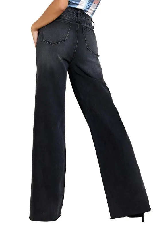 HIGH WAISTED WIDE LEG JEANS