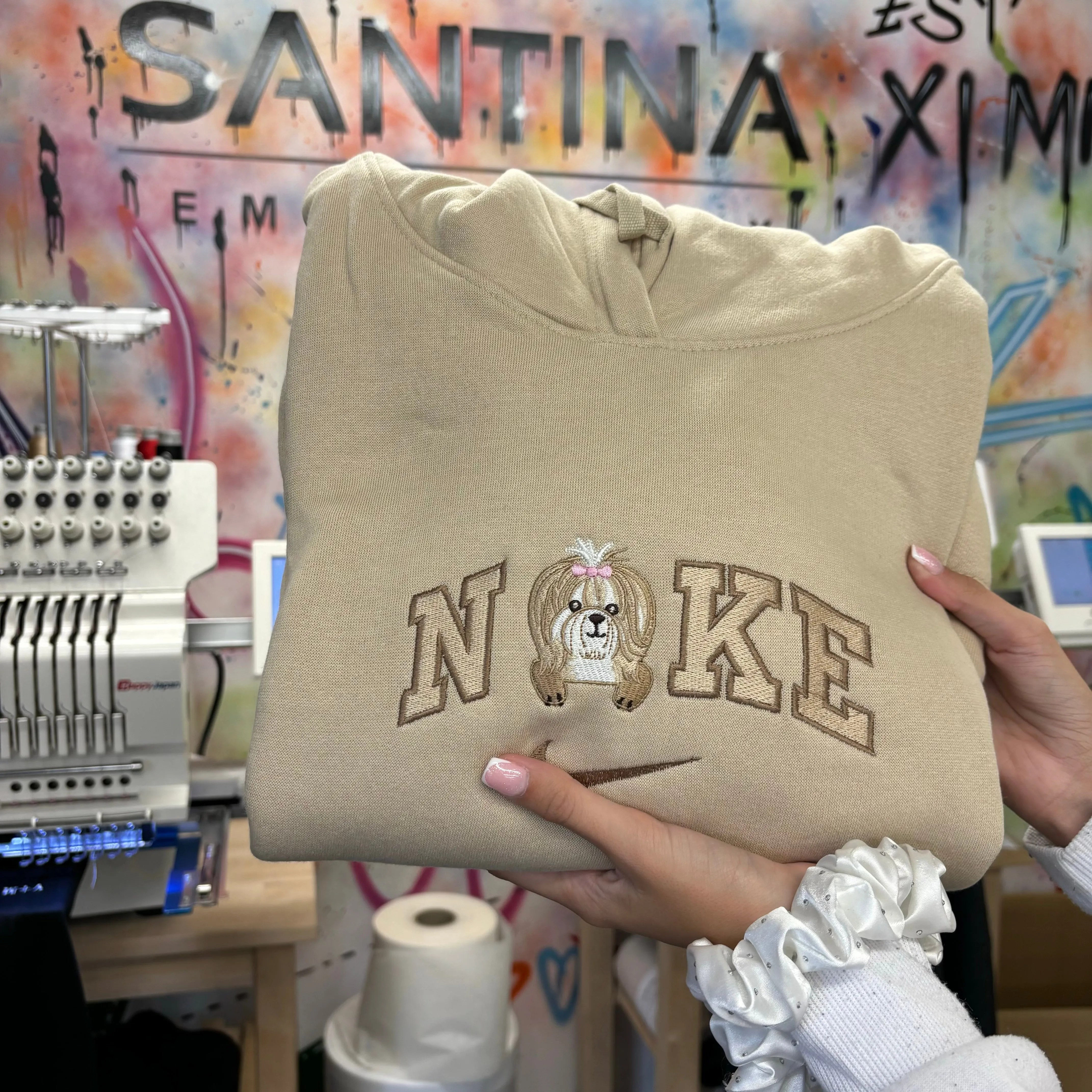 Nke x YOUR DOG BREED embroidered sweater / hoodie.