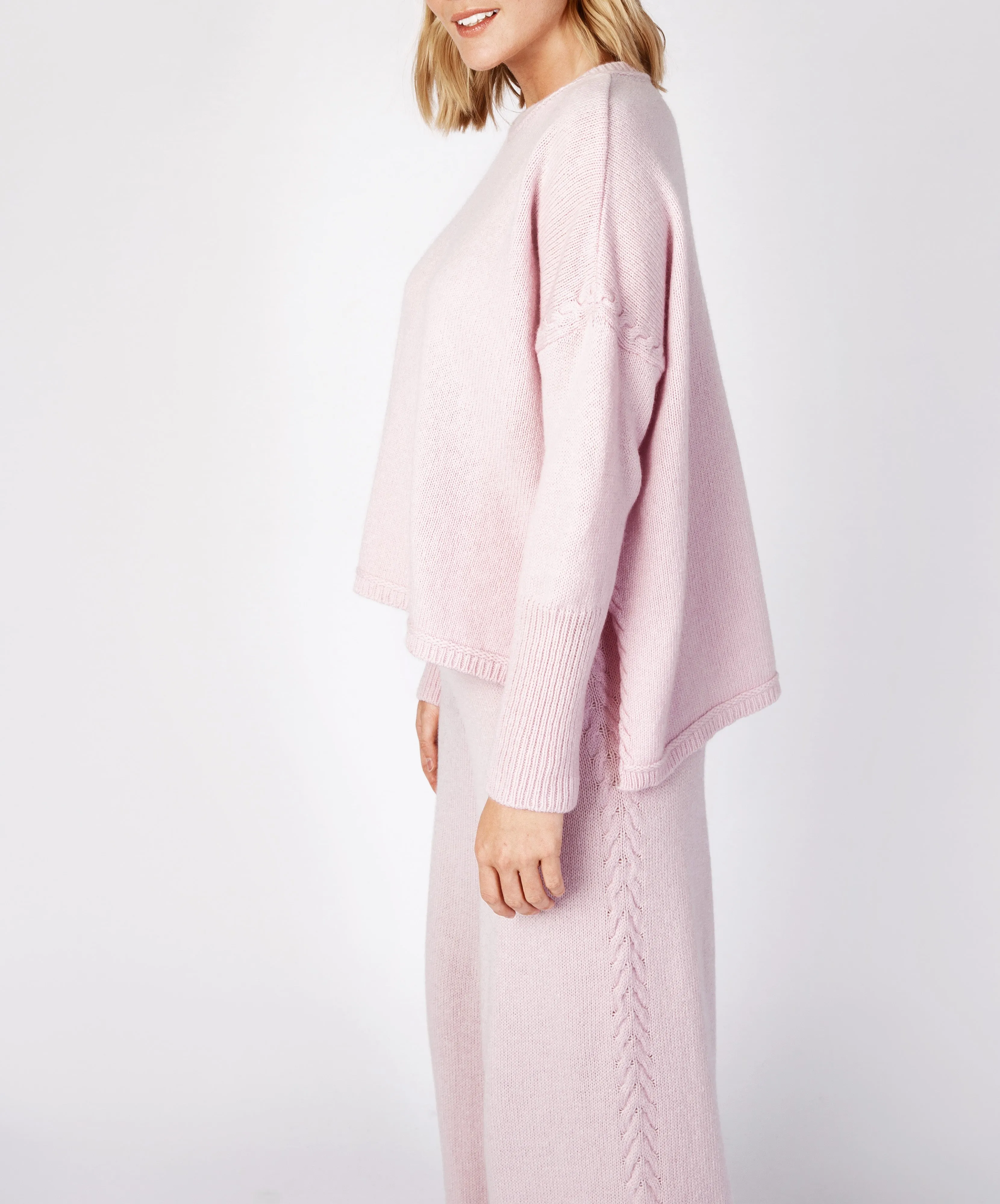Oversized Jersey Sweater Blush