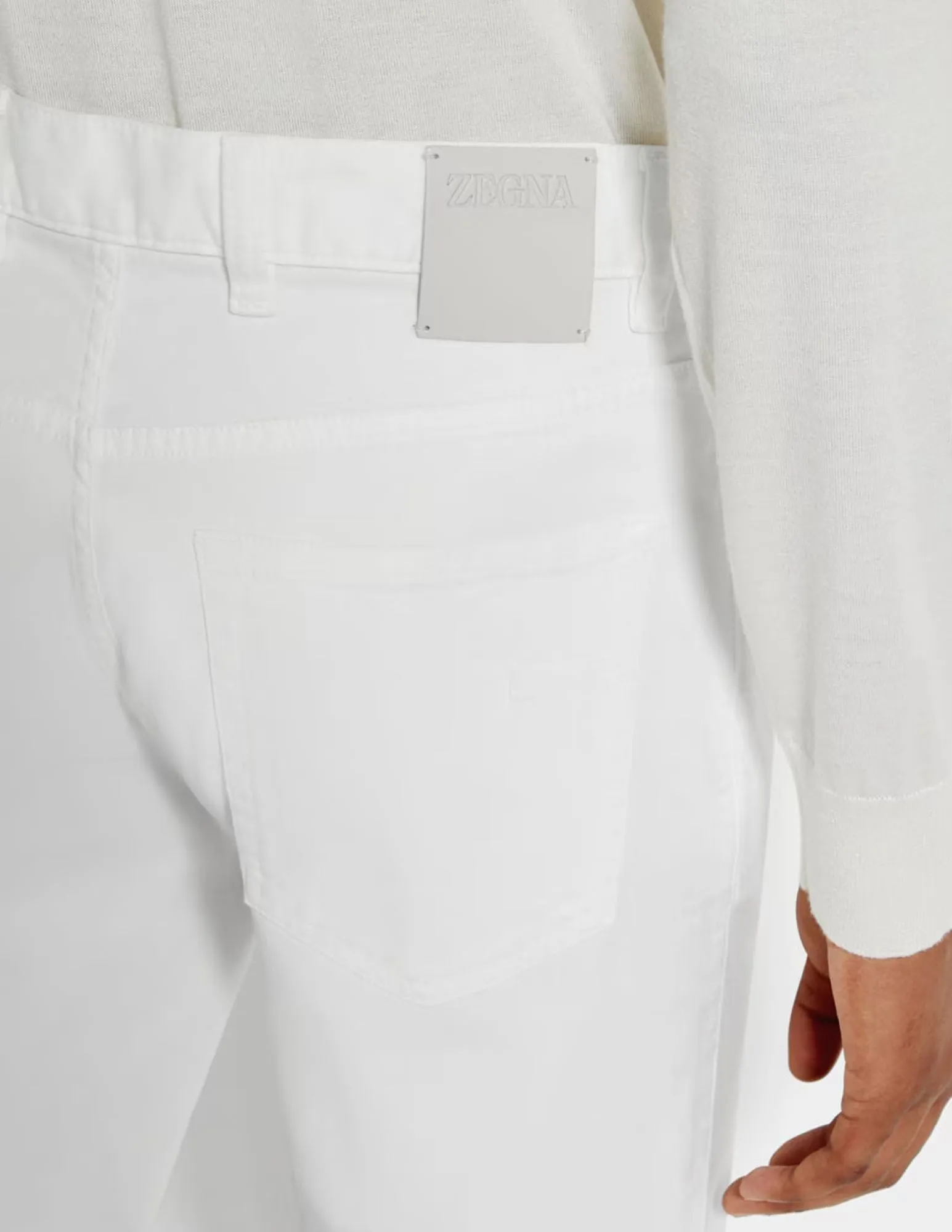 Stretch Cotton Roccia Jean | White